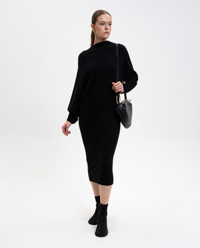 Agnona Black dress with cashmere KR040281K120F