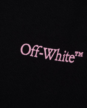 Off-White Children's black sports pants with a logo print OGCH00AF24FLE001