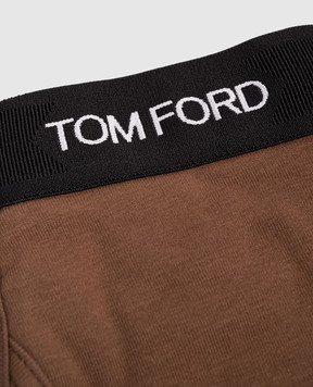 Tom Ford Brown boxer briefs with logo pattern T4LC31040