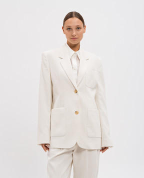 Toteme White corduroy jacket 243WRZ0041FB0191