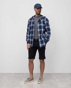 Sease Grey wool T-shirt with logo print TS039TJ014