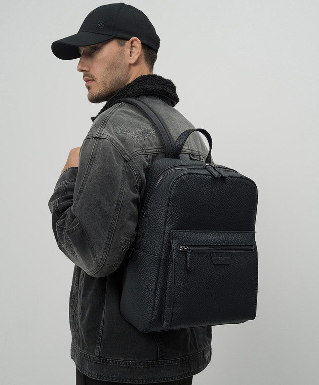 Gianni Chiarini - Black leather backpack FLORENCE  display picture 1
