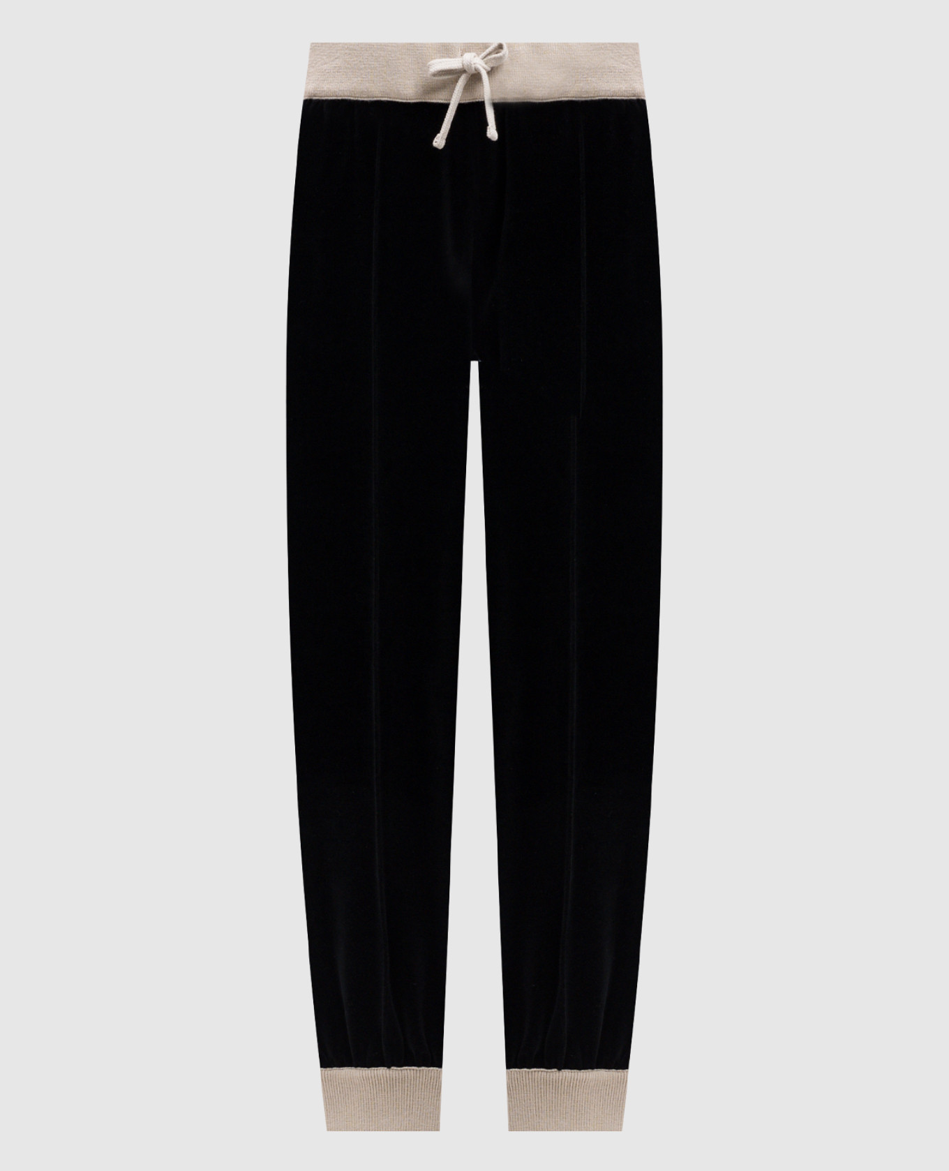 

Black velvet sweatpants with logo Valentino
