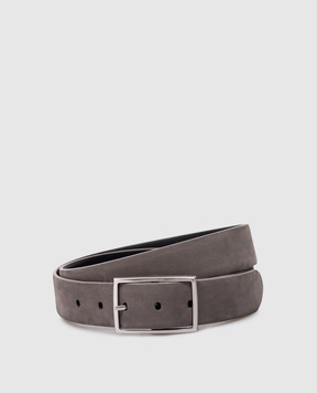 MooRER HOWARD gray nubuck belt HOWARDPN1
