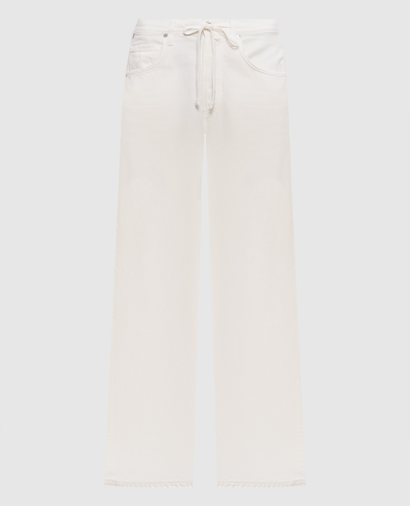 

White jeans with logo patch CITIZENS OF HUMANITY