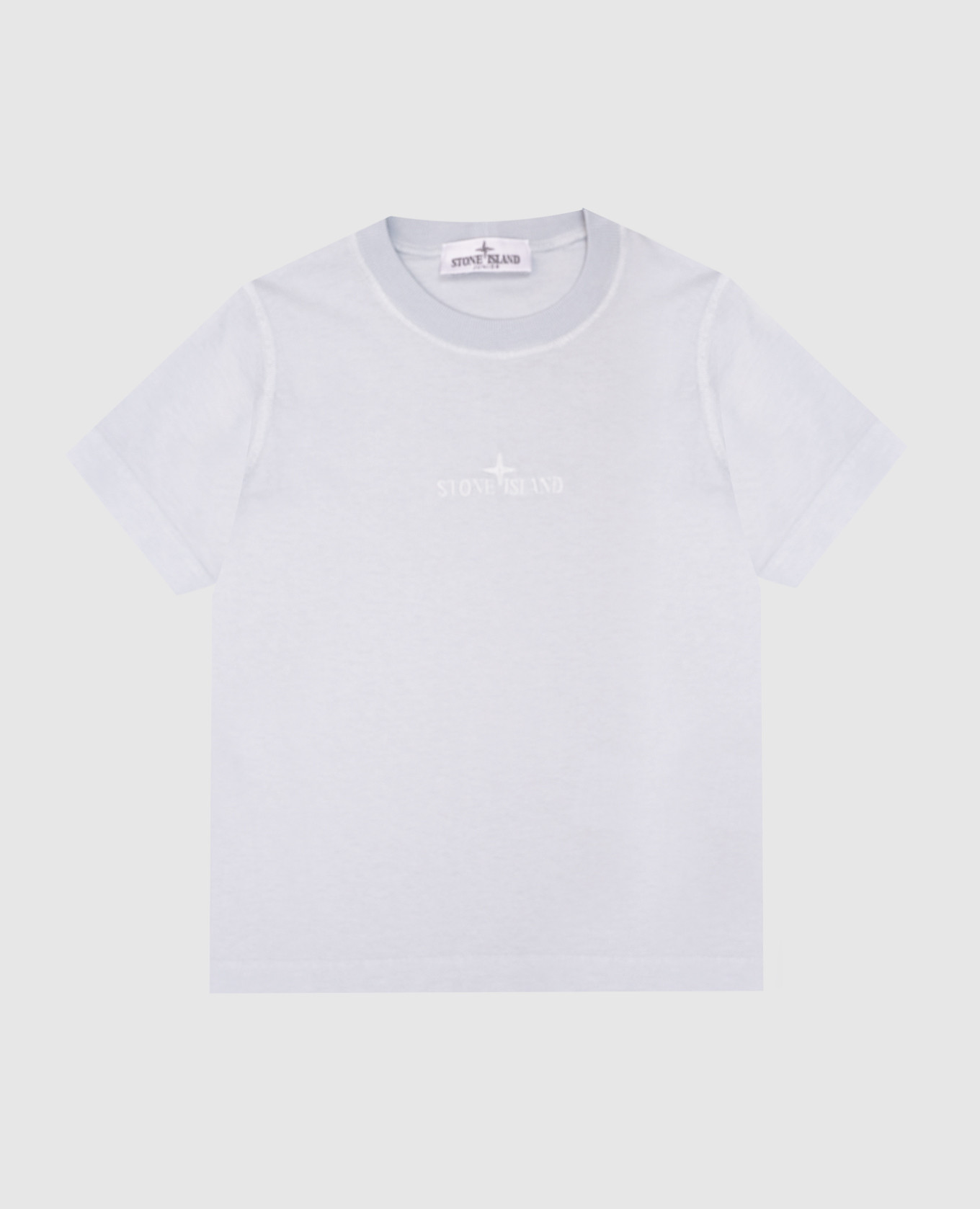

Children's blue T-shirt with embroidered logo Stone Island, Light blue