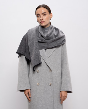 Peserico Gray scarf with wool S31532C0CC664