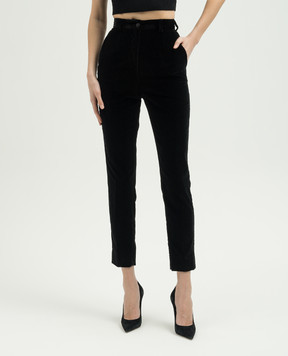 Dolce&Gabbana Black velvet pants FTC30TFUVG7