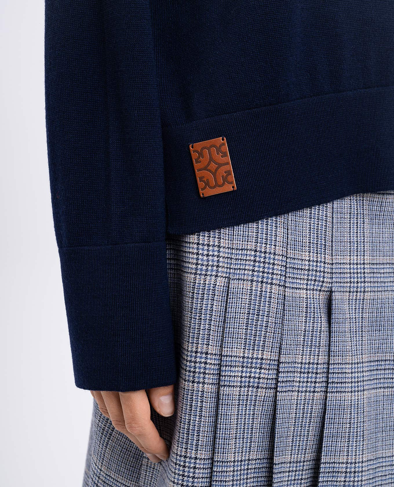 Larkin blue wool sweater Momoni 4