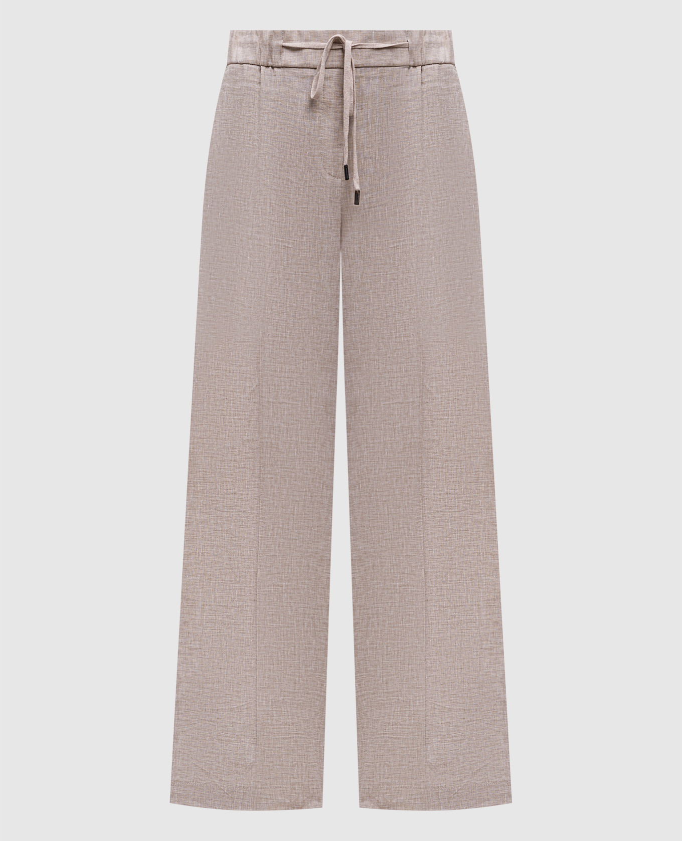 

Beige linen pants with logo Peserico