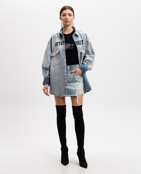 Vetements Black top with crystals UA66TO610B