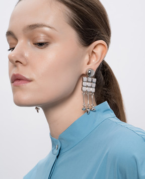 Max Mara Silver earrings TILEEARRINGS