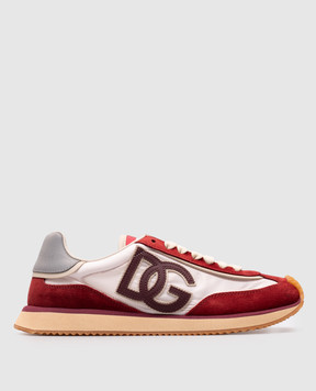 Dolce&Gabbana Burgundy DG CUSHION combo sneakers CK2288AI920