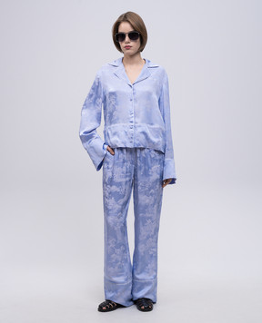 Off-White Purple blouse with fresco pattern OWGE028S25FAB002