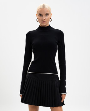 Off-White Black jumper with branded ribbon 2HF05BF25KNI001