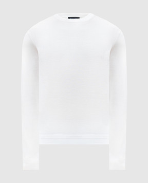 Stefano Ricci White silk jumper with monogram logo K616215G01F25101
