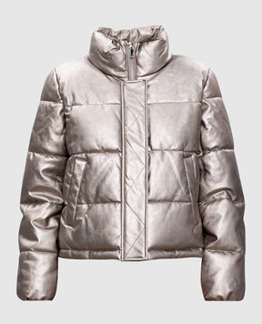 Twinset Beige jacket with metallic logo 242AP2162