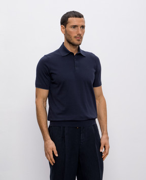 Brunello Cucinelli Blue polo M29800125
