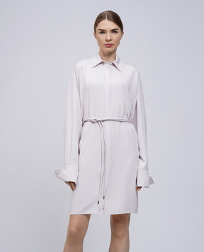 Max Mara Sportmax EOLIE grey silk shirt dress EOLIE