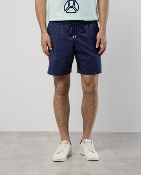 Vilebrequin Mahina swim shorts in purple with logo patch MAHH0I00