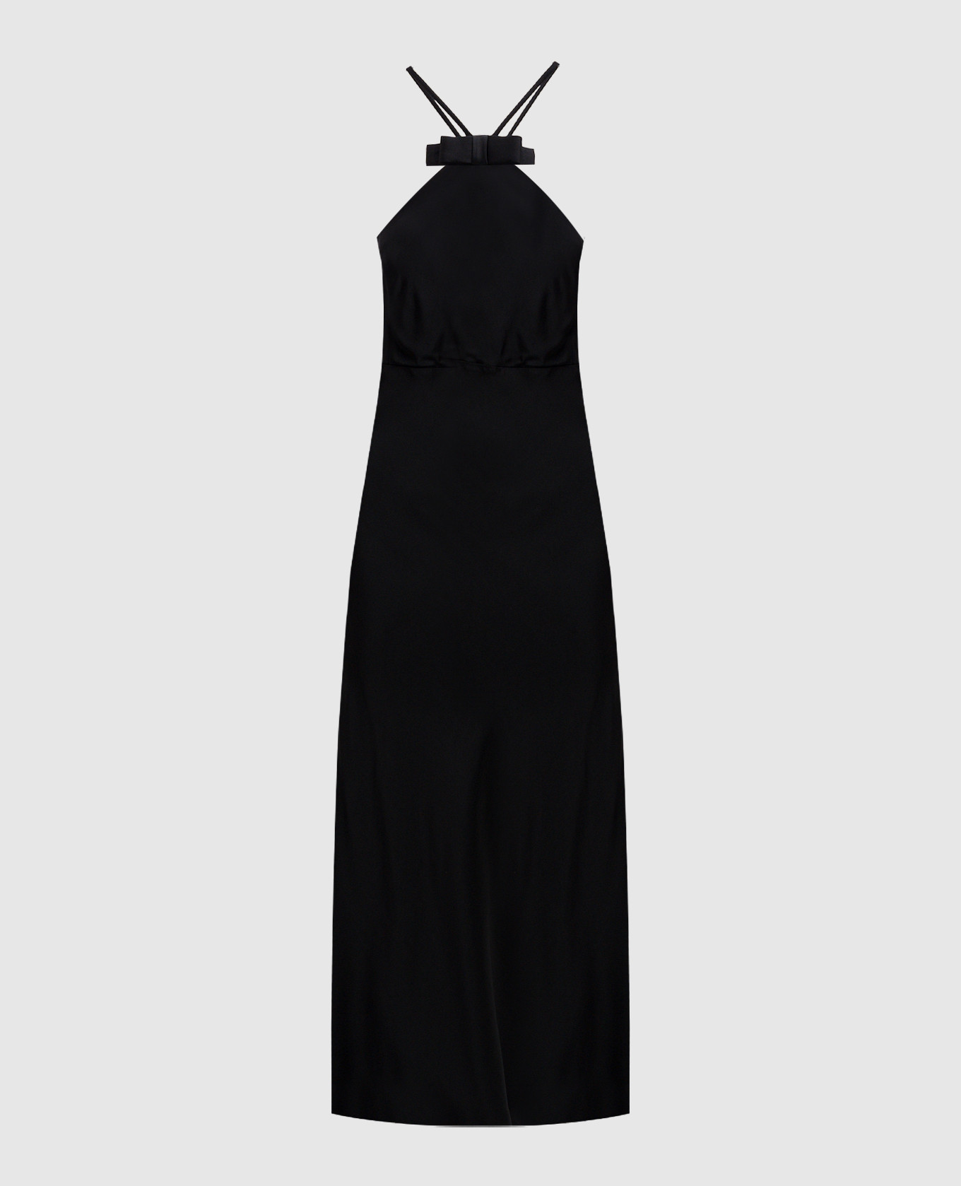 

Black maxi dress with a bow Twinset, Черный