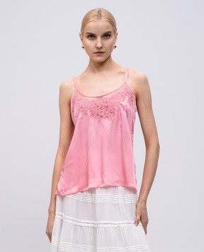 Twinset Pink top with lace 251TP2371
