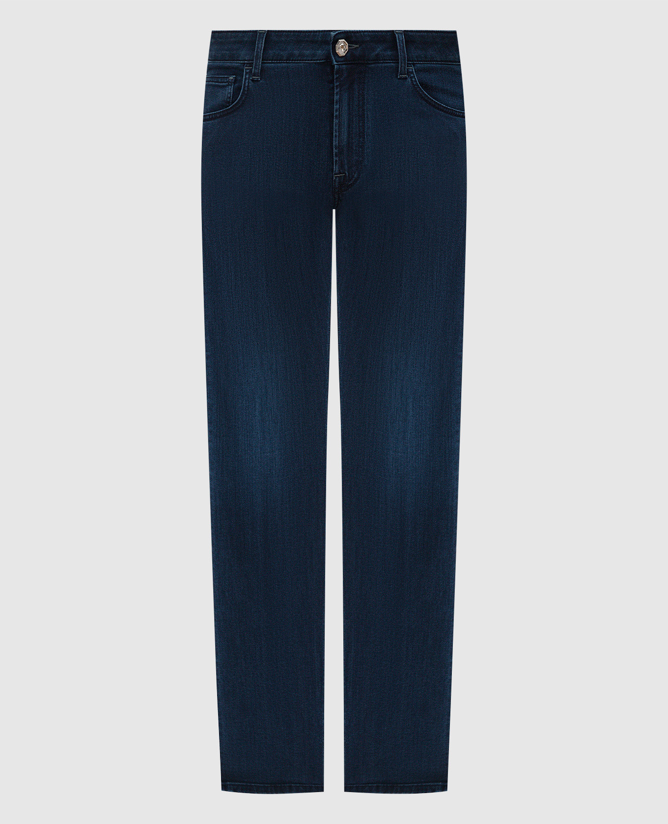 

Blue jeans with metal logo Stefano Ricci