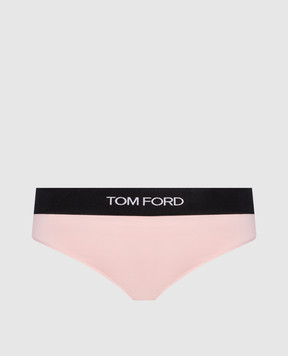 Tom Ford Pink thong briefs with logo pattern KNJ009JEX011