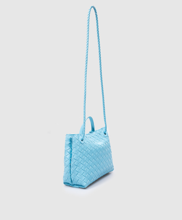 Bottega Veneta - Andiamo blue leather bag with metal knot