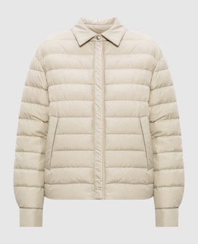 Peserico Green down jacket with monil chain A2409406957