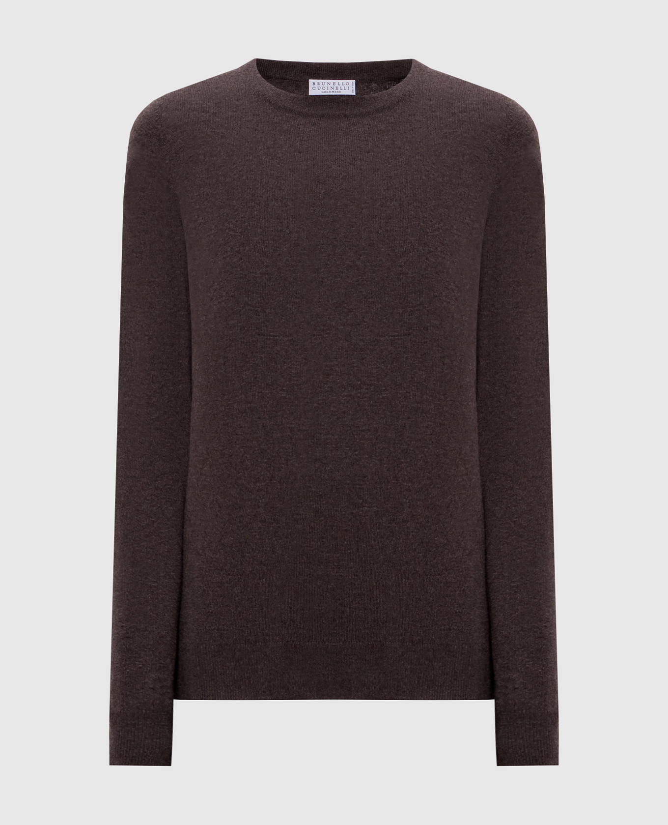 Brown cashmere jumper with monil chain Brunello Cucinelli