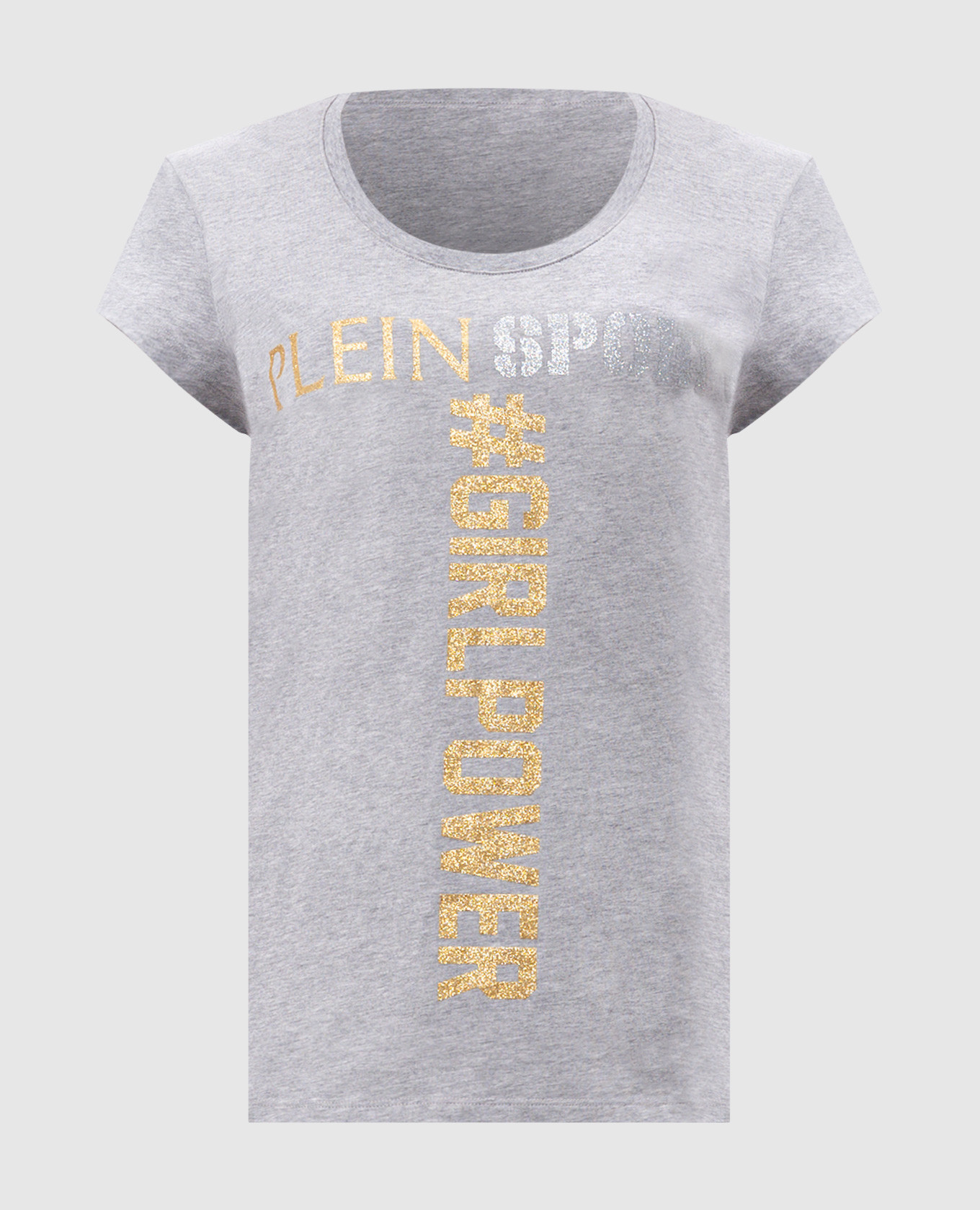 

Gray t-shirt with logo print Plein Sport, Grey
