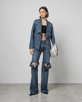 Coperni Blue denim jacket with a distressed effect COPBL16252