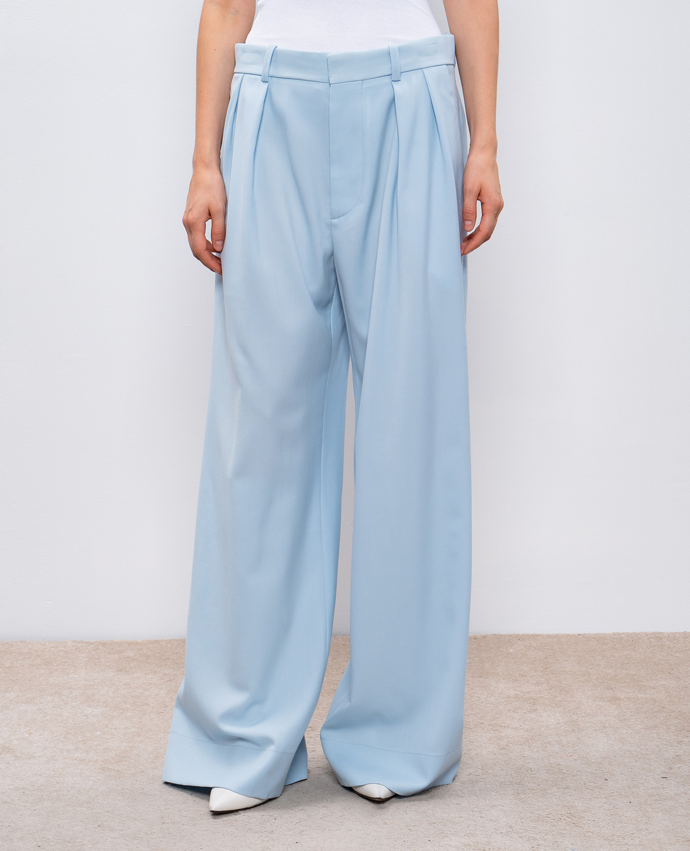 

Blue pants made of wool WARDROBE.NYC, Light blue