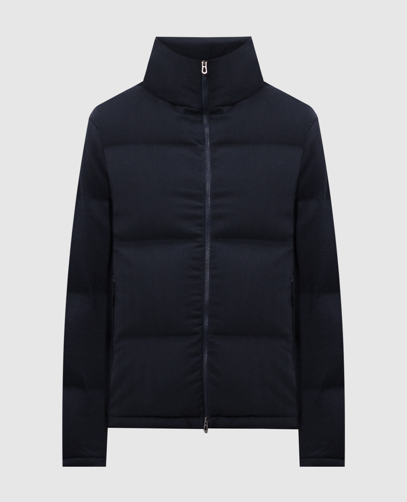 Blue tribeca down jacket with cashmere sease