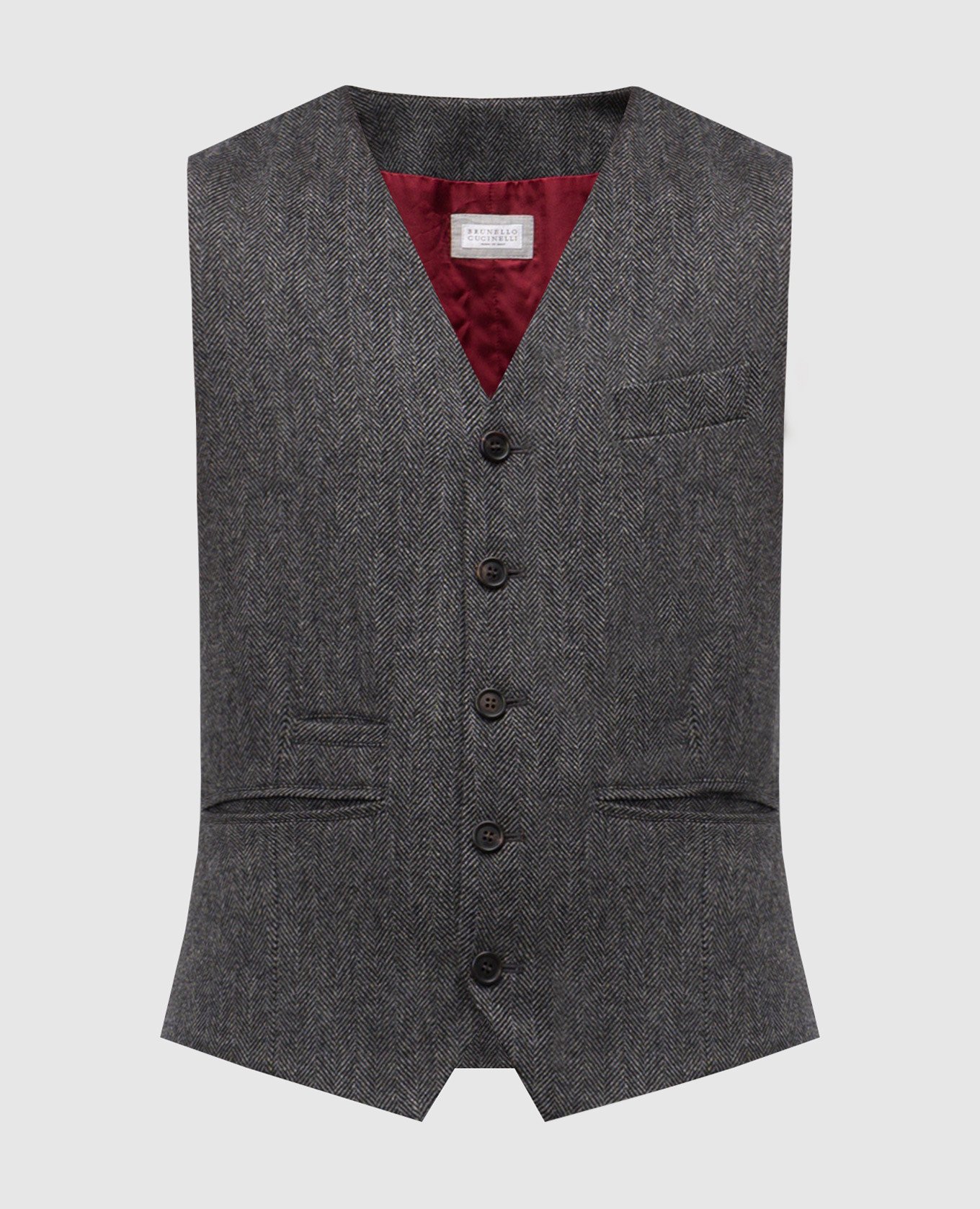 

Gray striped wool vest Brunello Cucinelli, Grey