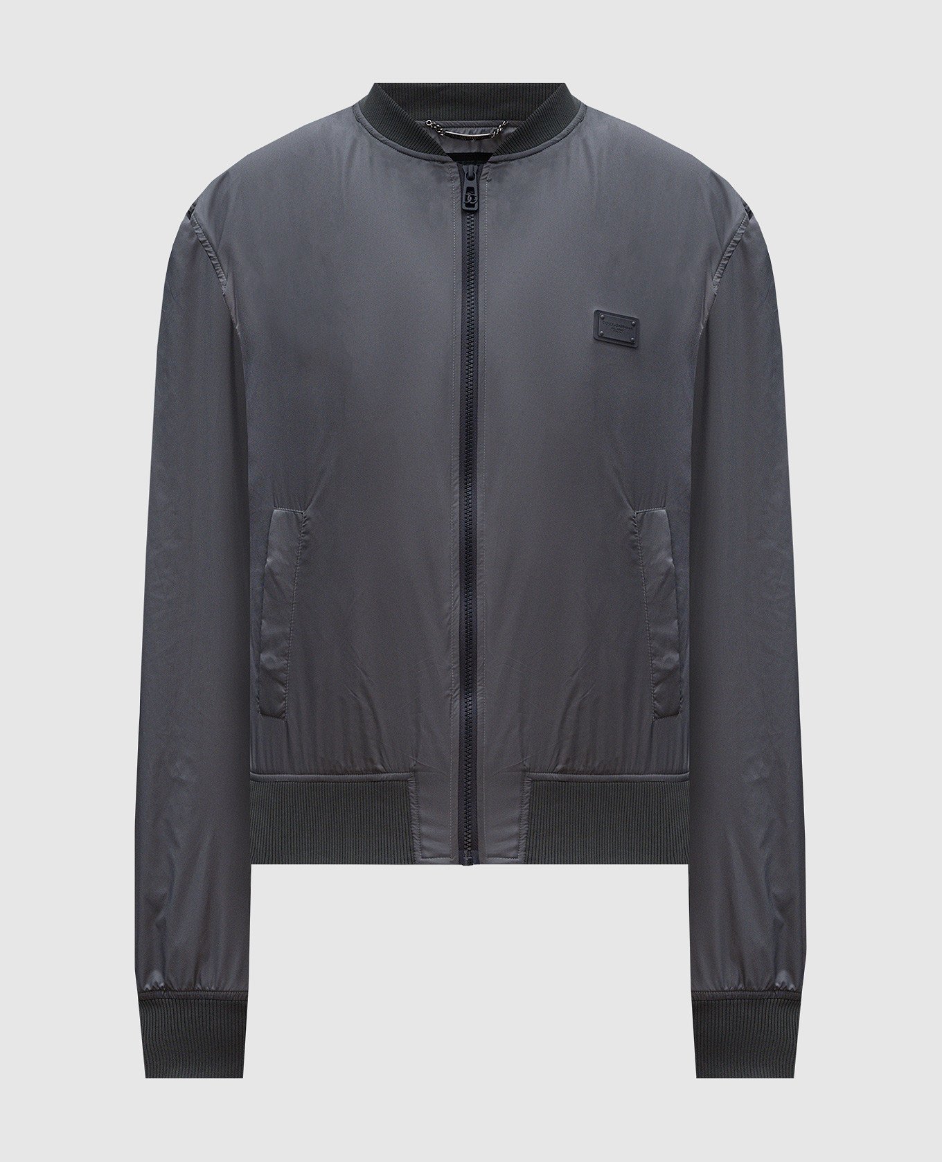 

Grey bomber jacket with metal logo Dolce&Gabbana