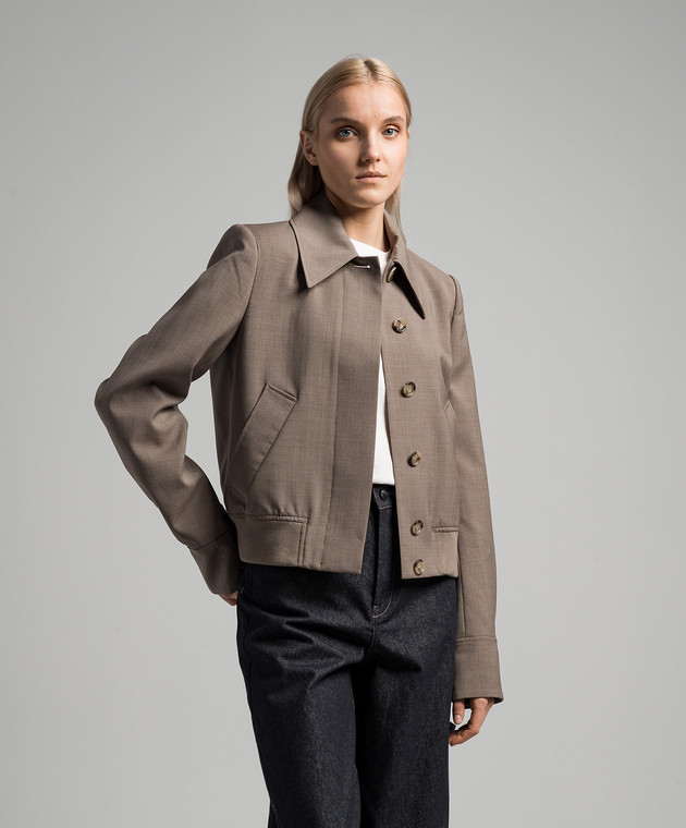 Max Mara Sportmax - Smalto brown wool jacket SMALTO - shop