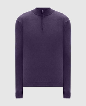 Cashmere&Whiskey Purple merino wool jumper 77397