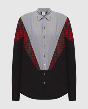 Vetements Black shirt with Color Block effect UH76SH860BR
