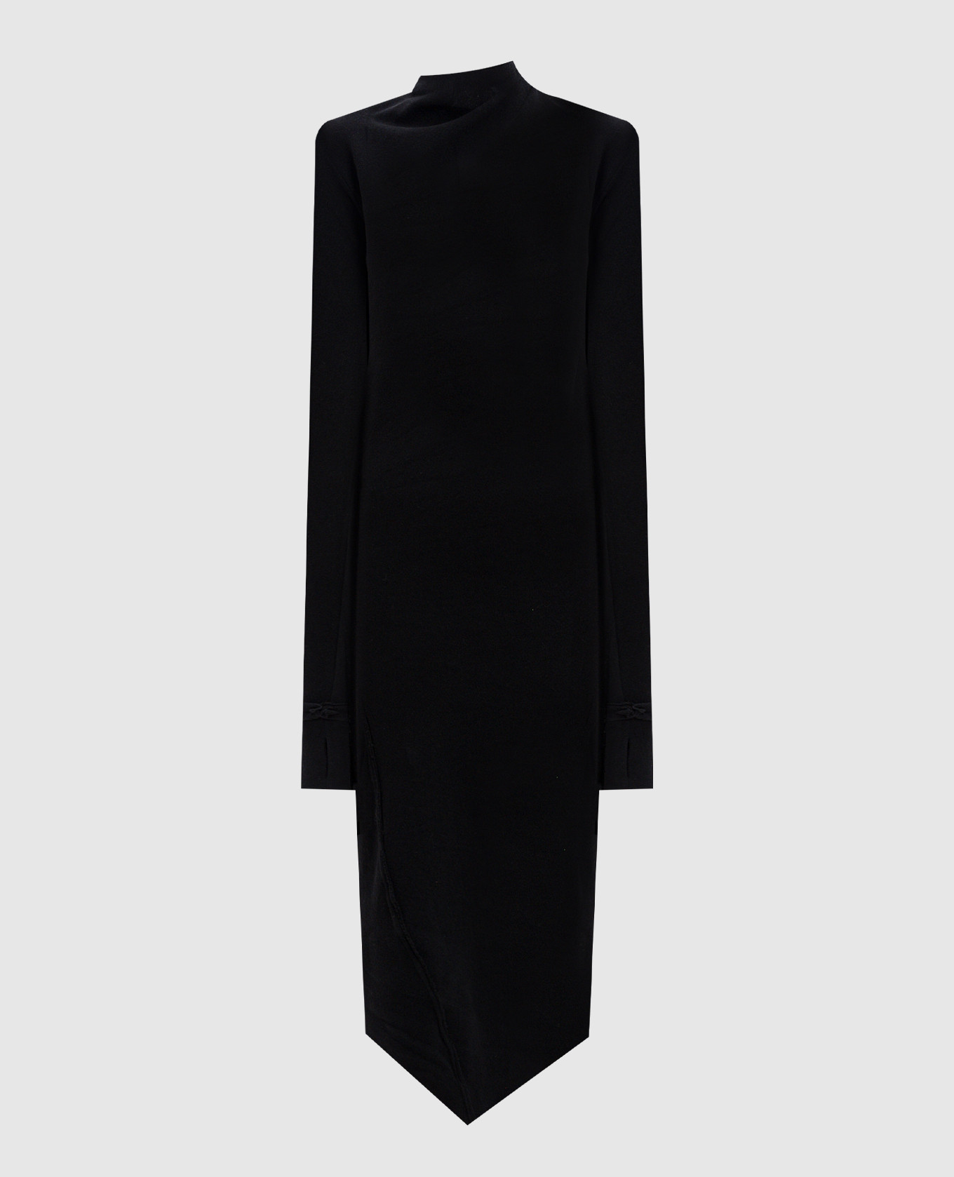

Black midi dress with drape Marc Le Bihan