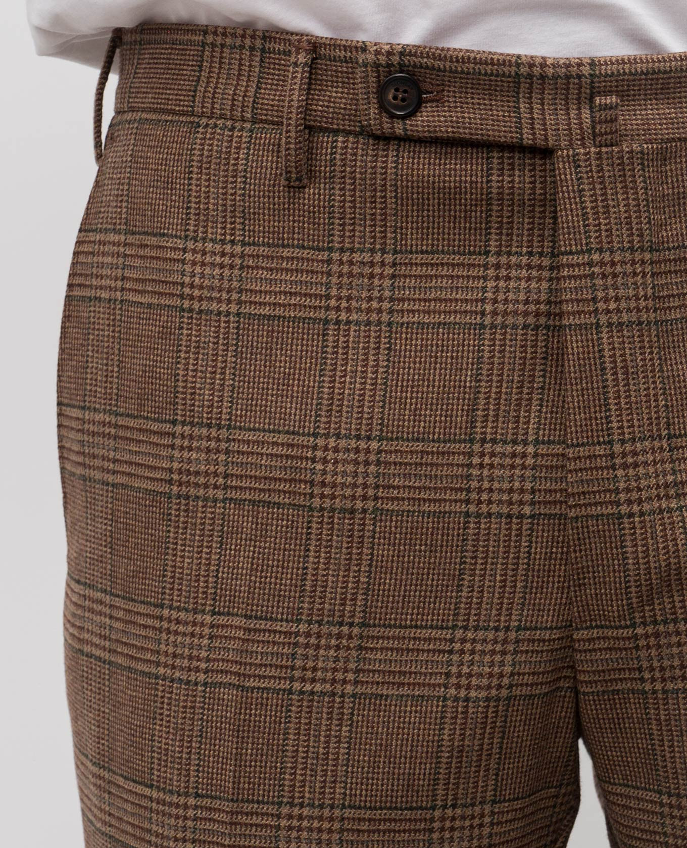 

Brown checked wool and cashmere pants Slowear