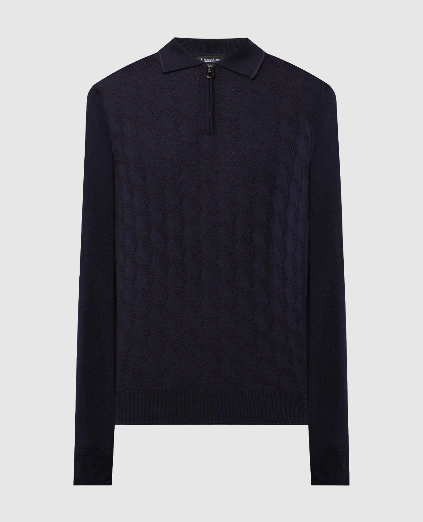 

Purple jumper made of cashmere and silk in a textured pattern Stefano Ricci, Violet