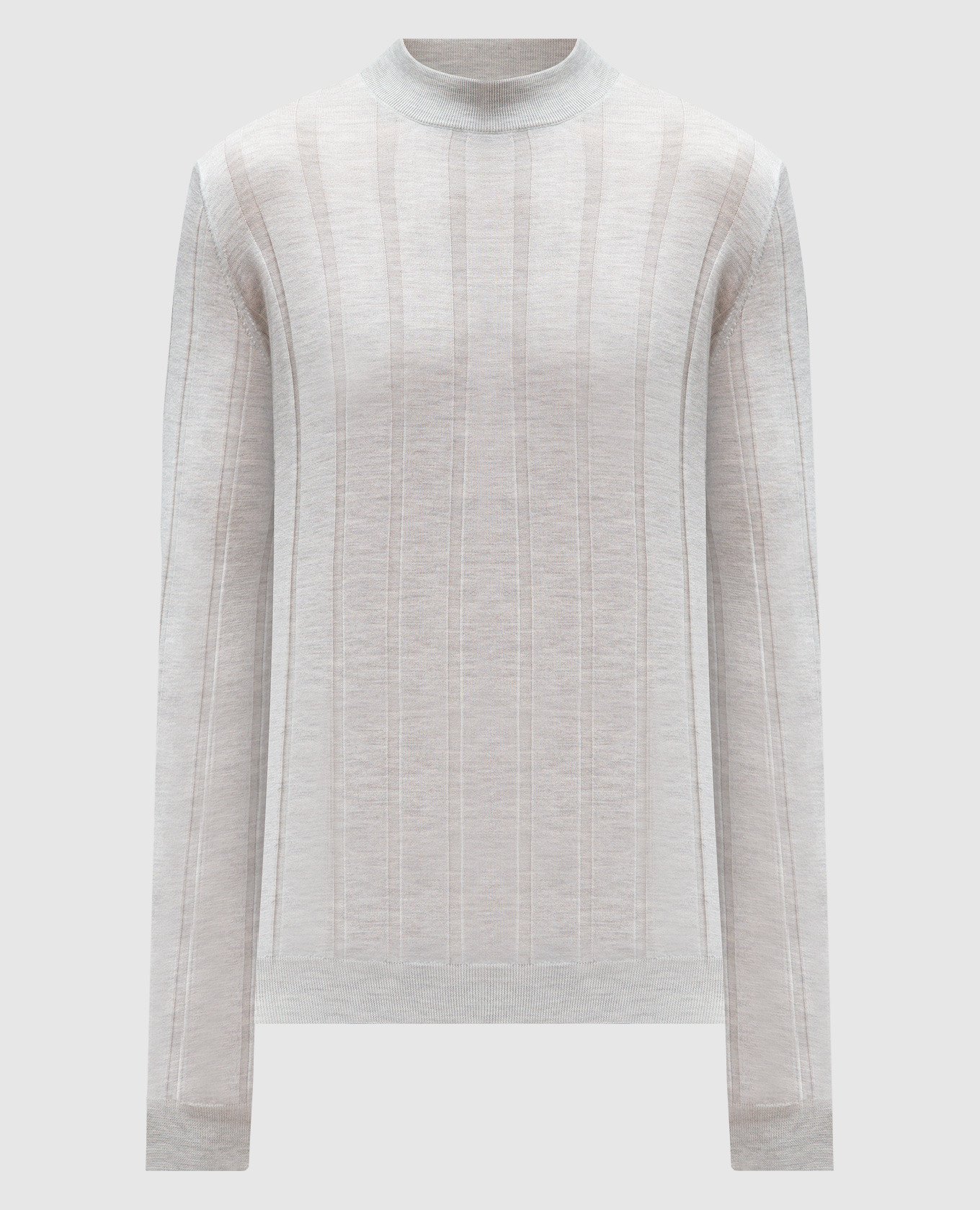 Gray cashmere and silk jumper Brunello Cucinelli