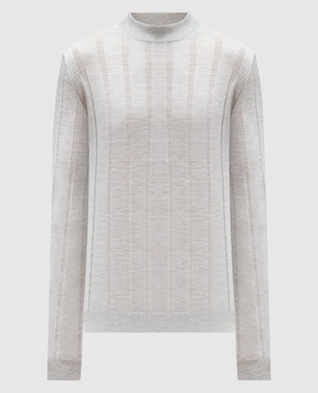 Brunello Cucinelli Gray cashmere and silk jumper M23805104