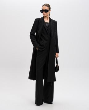 Twinset Black pants with wool and sequins 242TT2161