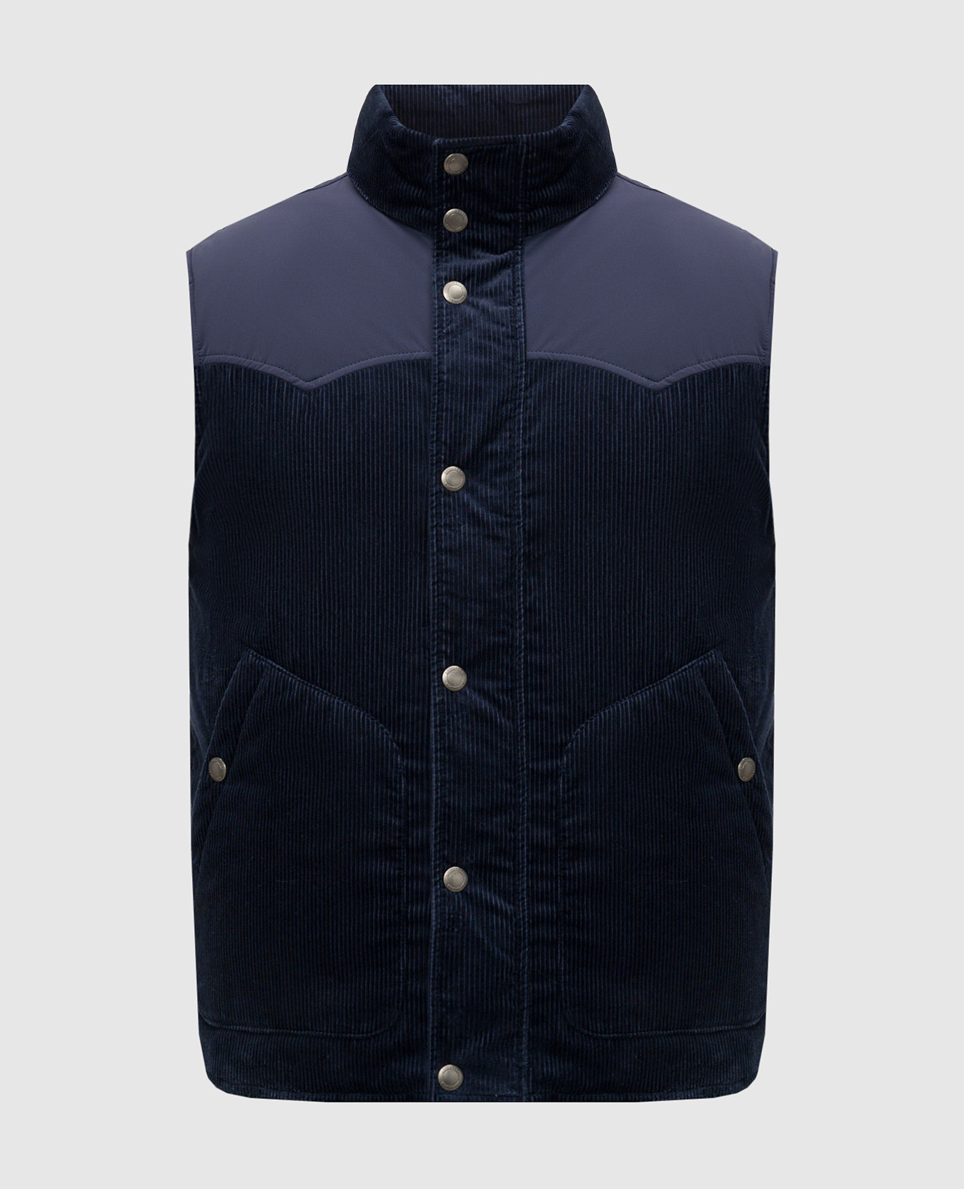 

Blue down corduroy vest Brunello Cucinelli