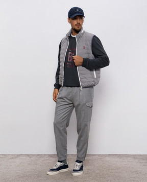 Brunello Cucinelli Gray sweatshirt with print MW8633380G