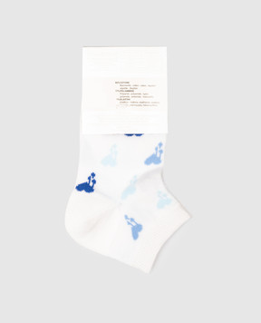 RiminiVeste Children's white socks Ciocca with a pattern 4511