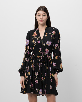 Twinset Black floral print mini dress 251TP2773